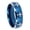 Matte Blue, variant on Multiple Christian Cross Step Edge Black Gold Tungsten Ring 10MM