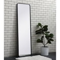 thumbnail image 3 of Soft corner metal rectangular mirror 18x60 inch in Black, 3 of 5