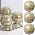 thumbnail image 6 of yotijay Mosaic Sphere Balls Table Centerpieces Bowls Set for Living Room Festival Gold Gold 3Pcs, 6 of 8