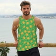 thumbnail image 6 of Balery Pumpkin Leaves Pattern Men's Workout Tank Top Gym Muscle Tee Fitness Bodybuilding Sleeveless T Shirt Quick Dry Fit Muscle Tank Top Slim-Fit Tank-XX-Large, 6 of 7