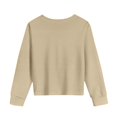 thumbnail image 5 of Nskgu Girls Sweatshirts Women's Summer Causal Long Sleeve Blouse Round Neck Crop Tops Twist Front Tee T-Shirt Pullover, 5 of 5