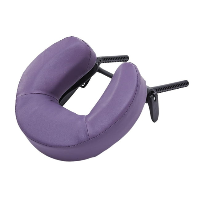 Cuna facial con almohada para mesa de masajes, cómoda, suministros de belleza para spa, resistente violeta