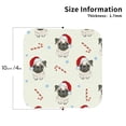 thumbnail image 3 of Pofeuu Christmas Pug Dog Print Leather Coasters Set of 6, Round Cups Mugs Mat Pad for Home Kitchen Heat Resistant Drink Coasters,Square, 3 of 7