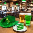 thumbnail image 5 of St Patricks Day Savings! PRETXORVE St Patricks Day Hats with Light St Patrick's Day Green Velvet Top Hat Green St Patricks Day Party Accessories Green Christmas Tree Topper Hat, 5 of 7