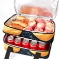 thumbnail image 5 of Easter Double Layered Insulated Refrigerated Large Capacity Handheld Lunch Bag with Two Compartments - 7.1x11.4x16.1 Inches, 5 of 6