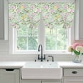 thumbnail image 4 of Sage Green Spring Floral Tie Up Curtains for Windows, Adjustable Balloon Window Shades, Elegant Farmhouse Flowers Birds Watercolor Kitchen Window Treatments Farmhouse Short Curtains 42"x45", 4 of 8