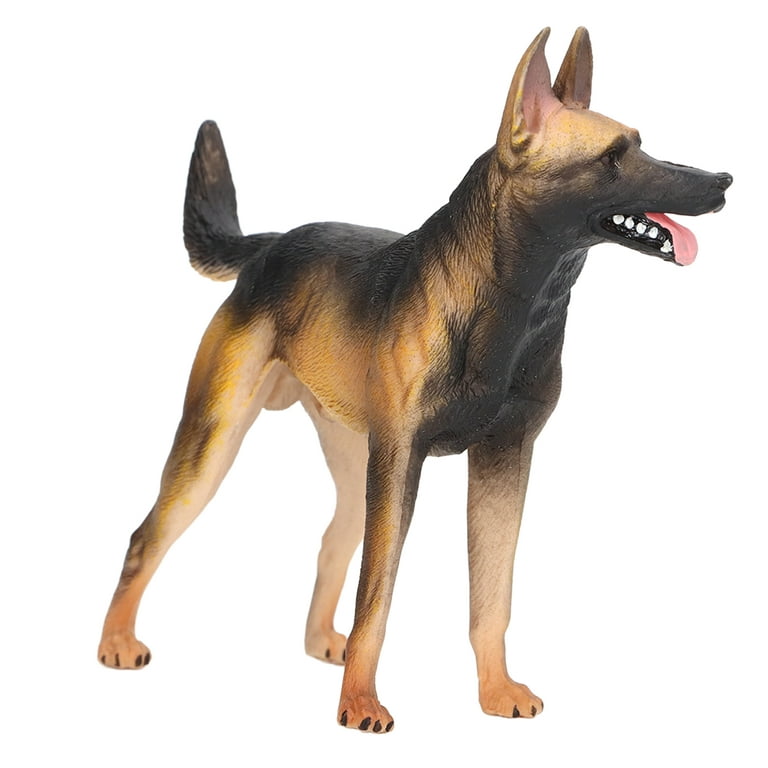 Simulation Plastic German Shepherd Dog Mini Animal Figures Model Toys  Children