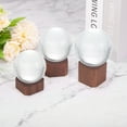 thumbnail image 5 of Uxcell 2" x 2" x 1.5" Crystal Ball Stand Wood Base, 2 Pack Sphere Display Stand Photography Props, Brown, 5 of 6