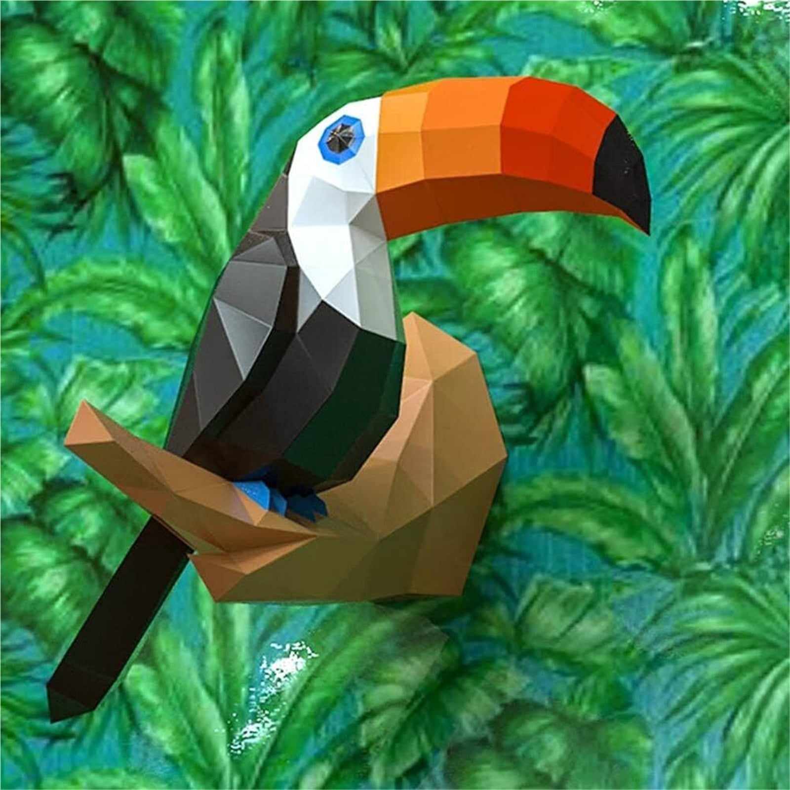 Origami Wall Decoration DIY Wall Paper Trophy DIY Papercraft Cardboard Wall Animal Decoration Paper Statue Decoration