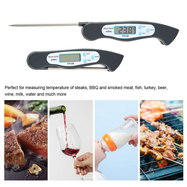 1pc Digital Thermometer For Meat Milk Water Cooking Food Probe BBQ Kitchen  Tool