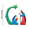 thumbnail image 4 of Outdoor Nativity Scene Set, Lighted Mini Christmas Table Decor, Nativity Scene Decoration for Holiday Winter Lawn, Garden & Indoor Display, 4 of 9