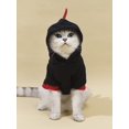 thumbnail image 3 of Chaqueta con capucha tipo disfraz para perros y gatos QWINEE Dinosaurio Negro M, 3 of 6