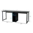 Double Computer Desk with Storage Cube for 2 Person, Extra Long Two