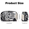thumbnail image 5 of Zebra Hard Drive Bag Travel Organizer Phone Charger Organizer Small Electronics Travel Organizer Waterproof Oxford Fabric 5.9x9.44x3.14 in, 5 of 6