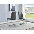 thumbnail image 5 of Gudmund 2-piece Modern Dining Chairs in Gray Faux Leather, 5 of 5