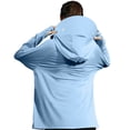 thumbnail image 4 of Dweltoz Womens Upf 50+ Sun Hoodie Shirts with Mask and Brim Lightweight Cooling Workout Rash Guard Long Sleeve Full Zip Uv Shirt for Outdoor,Sky Blue One Size, 4 of 4