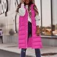 thumbnail image 2 of FYDUU Puffer Vests For Women Winter Warm Long Quilted Sleeveless Jackets With Pockets Fall Fashion Zip Up Puffy Coat Outerwear Padded Jacket Trendy Winter Coat, 2 of 5