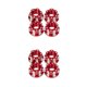 thumbnail image 2 of Vogacara Tuercas de brida RC de 4 piezas, accesorios de actualización de ajuste automático simples profesionales, Kit de ajuste modificado, reemplazo Rojo 2piezas Vogacara CBP197963, 2 of 5