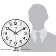 thumbnail image 6 of Infinity Instruments Basic Prosaic Black 12-inch Traditional Analog Display Wall Clock, 6 of 6