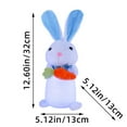 thumbnail image 3 of ToyKingdee Lighted Easter Bunny Decoration,Easter Decoration,Easter Lighted Bunny Funny Plush Rabbit Doll Spring Home Decor for Table Shop Party Spring Farmhouse, 3 of 6