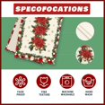 thumbnail image 5 of Christmas Poinsettias Leaves Bells Snowflakes Winter Xmas Table Runner Table, 5 of 5
