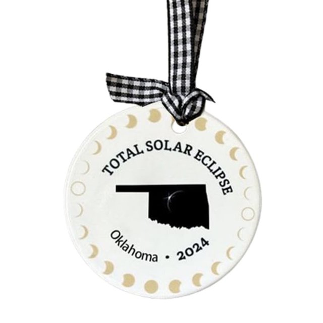 CSChome 2024 Solar Eclipse Ornament Solar Eclipse Decoration Acrylic Ornament Total Solar Eclipse Pendant Keepsake Gift for Astronomy Lovers