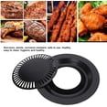 thumbnail image 4 of Sartén para barbacoa, sartén para barbacoa doméstica, bandeja para hornear antiadherente redonda sin humo, bandeja para asar para barbacoa a prueba de palos de hierro para fiestas en la coci, 4 of 5