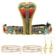 thumbnail image 1 of 1 conjunto de accesorios de disfraces egipcios. Pulseras de serpientes egipcias, 1 of 6