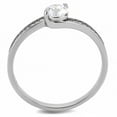 thumbnail image 3 of Womens Rings High polished (no plating) Stainless Steel Ring with AAA Grade CZ in Clear DA233, 3 of 5