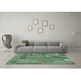 thumbnail image 3 of Ahgly Company Indoor Rectangle Patchwork Turquoise Blue Transitional Area Rugs, 8' x 12', 3 of 4