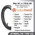 thumbnail image 3 of Reemplazo de tubo interior resistente a espinas de 16 x 1,75/1,95/2,125 para todos los cochecitos Baby Trend Expedition Jogger y mucho más. [Paquete de 2] Steelling Tire Co., 3 of 5