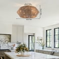 thumbnail image 6 of TFCFL 18'' Boho Ceiling Fan Light Rattan Caged Flush Mount Fan Chandelier Lamp 6 Speeds with Remote Control, 6 of 24