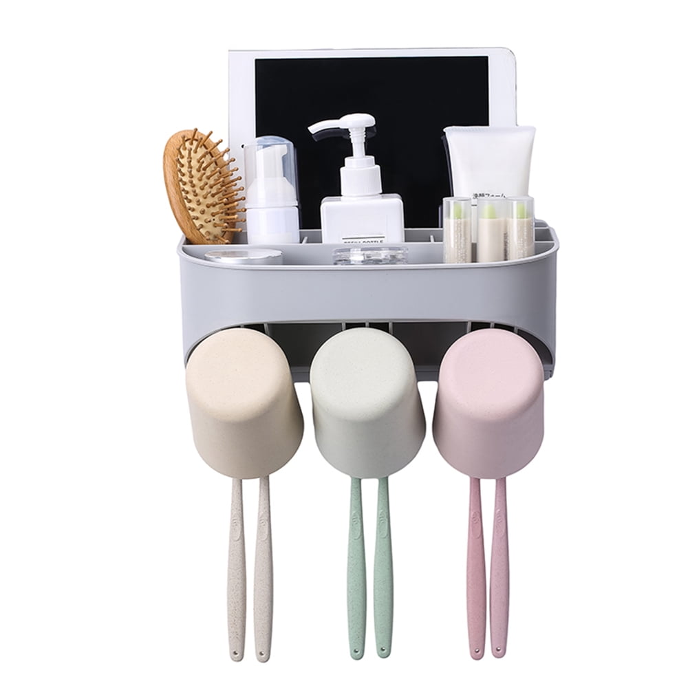 Wall Hair Dryer Holder shelf Multi-functional Bathroom Makeup Organizer Storage