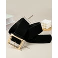 thumbnail image 3 of Maikun Women Wide Belts for Ladies Thick Suede Belt with Gold Buckle Black Belt for Women, 3 of 6