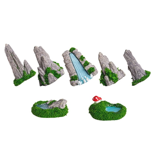 unbranded 7Ud Decorativo Pieza Micro Paisaje Resina Para Acuario Estilo Jardín Bonsái Pequeño