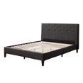 thumbnail image 1 of CorLiving Nova Ridge Upholstered Adult Queen Size Platform Bed Frame with Tufted Headboard - No Box Spring Required, 1 of 9