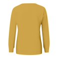 thumbnail image 4 of Kagetolytai Chandails pour Femmes Mode Décontractée Unie Manches Longues Col Rond Chandail Haut Blouse Chandails à Capuchon pour Femmes Jaune TG, 4 of 5