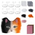 thumbnail image 1 of Therian Mask Kit With Pre Felted Cat Eye Mesh Mask And Eye Meshes Include 5 Pcs Faux Mask Fur And Self E, 1 of 7