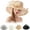 Beige, variant on Women's Fashion Hat Foldable Floral Organza Ladies Exquisite Sun Protection Hat Wide Brim Church Tea Party Wedding Hat