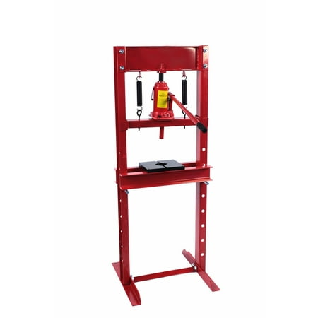 Dragway Tools 12 Ton Hydraulic Shop Floor Press with Press Plates and H