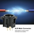 thumbnail image 4 of LHCER XLR Male Connector,10pcs 3-Core XLR Male Socket Audio Connector Mount Chassis Gold-Plated Copper, 4 of 8