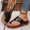 thumbnail image 6 of Daolelai Women's Summer Fashion Solid Color Clip-Toe Massage Insole Beach Sandals Casual Slippers, 6 of 9