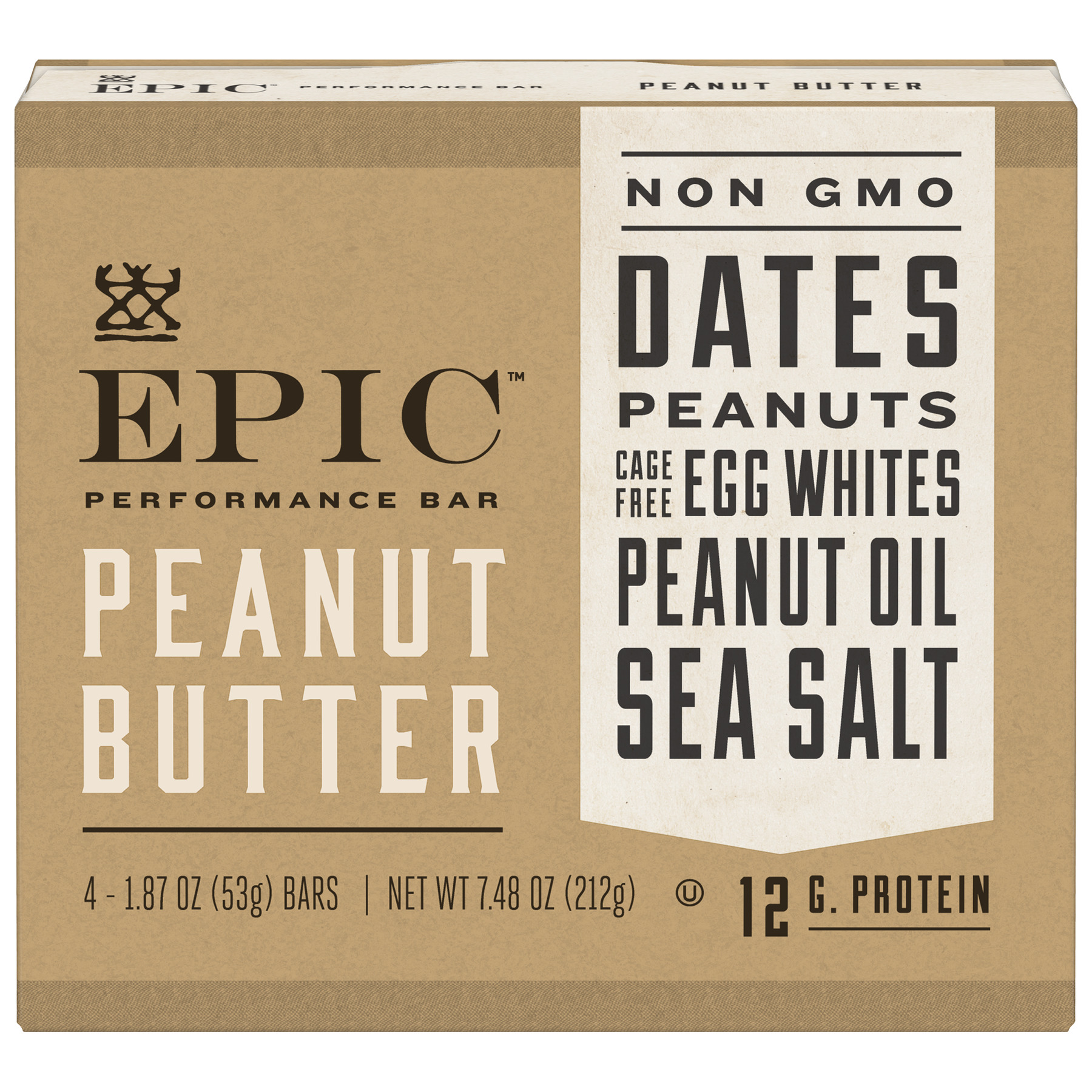 EPIC Peanut Butter Performance Bars 4 Count, 1.87 OZ