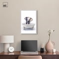 thumbnail image 3 of Bathtub Elephant Canvas Print Trendy Bathroom Art by Art Remedy, White Frame, 16 x 24, 3 of 7