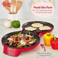 thumbnail image 5 of Rise by Dash 12 inch Pizza Maker and Skillet, 12 inch, Red, 5 of 7