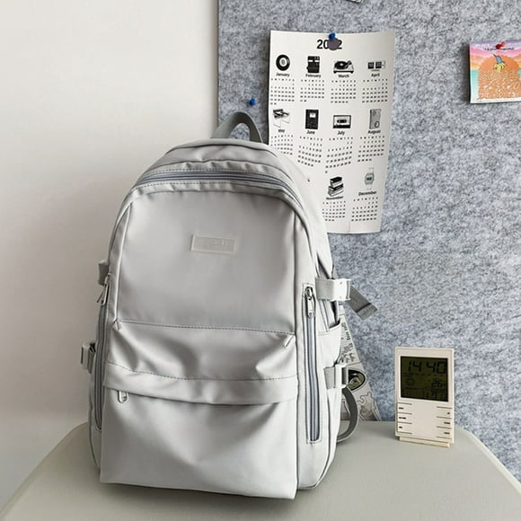 Mochila de nailon para estudiantes de secundaria, de gran capacidad, estilo japonés, con diseño sencillo y de gran capacidad.