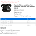 thumbnail image 2 of Right Leaf Spring Axle U-Bolt Plate - Compatible with 1988 - 2000 Chevy C3500 1989 1990 1991 1992 1993 1994 1995 1996 1997 1998 1999, 2 of 2