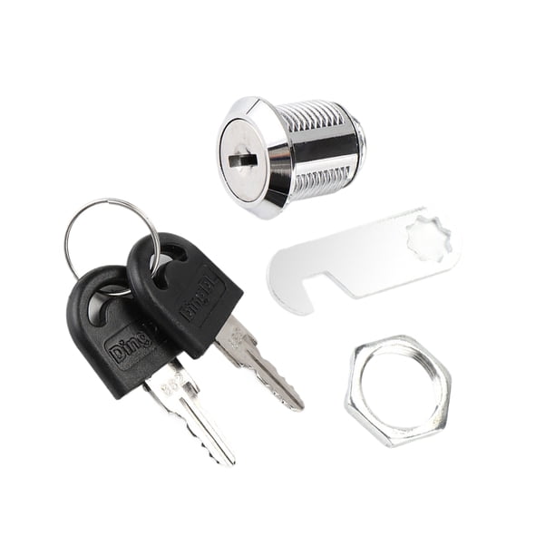 Kenally Cerradura de leva duradera con 2 llaves para cajón y gabinete, cerradura de gabinete, cerradura de buzón Herramientas y ferretería 30 mm. Desbloqueo único