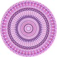 thumbnail image 1 of Ahgly Company Machine Washable Indoor Round Transitional Blossom Pink Area Rugs, 8' Round, 1 of 7