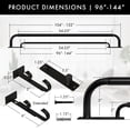 thumbnail image 2 of MERIVILLE 1" Double Wraparound Curtain Rod Set, Adjustable 96-144 Inches, Blackout Design, Black, 2 of 5